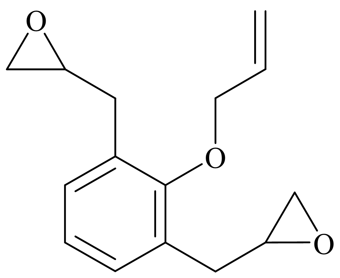 YW-612 · Diglycidylphenyl allyl ether · Cấu trúc từ tờ rơi sản phẩm được cung cấp