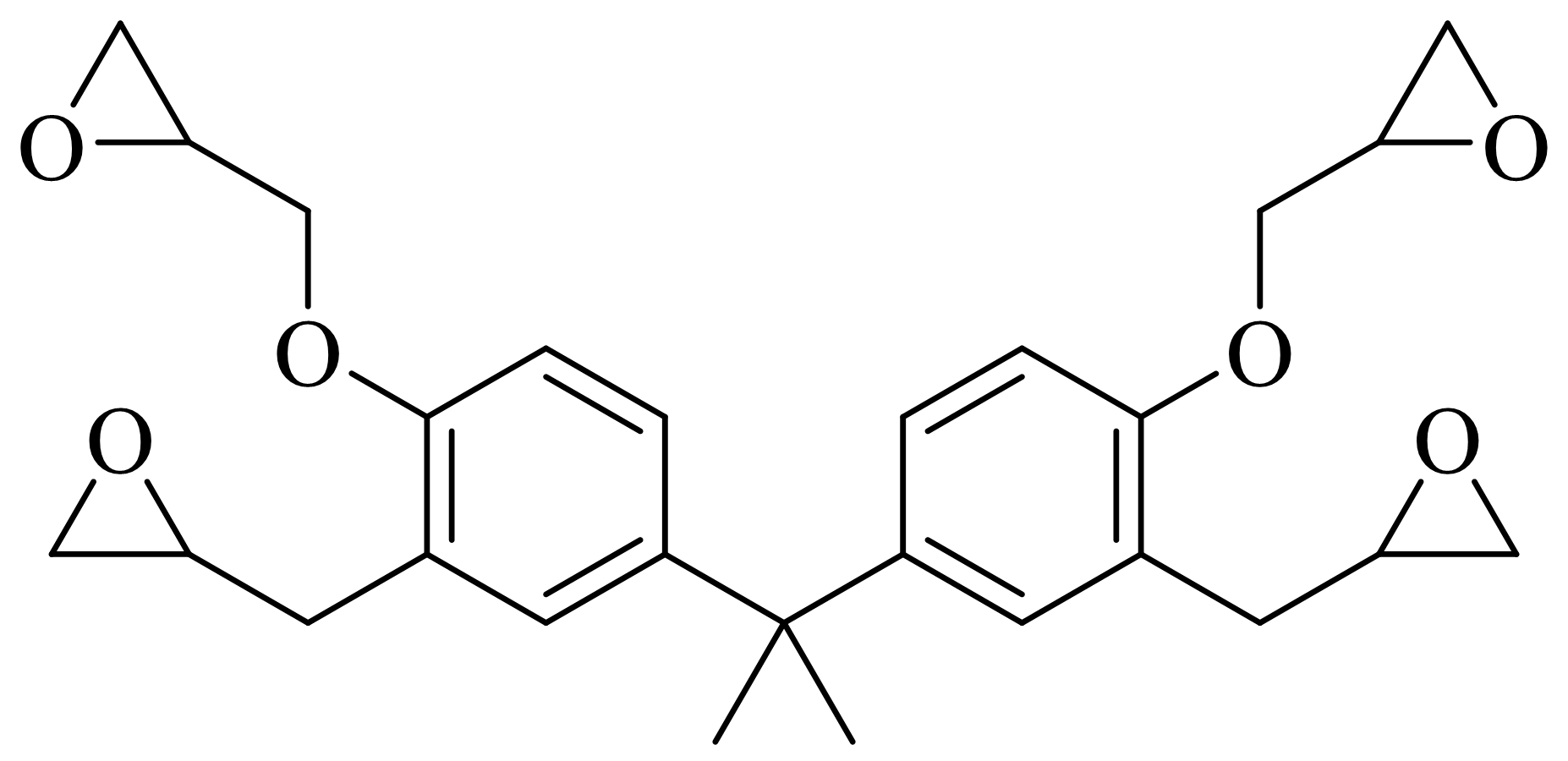 YW-614 · Nhựa epoxy bisphenol A tứ chức năng · Cấu trúc từ tờ rơi sản phẩm được cung cấp