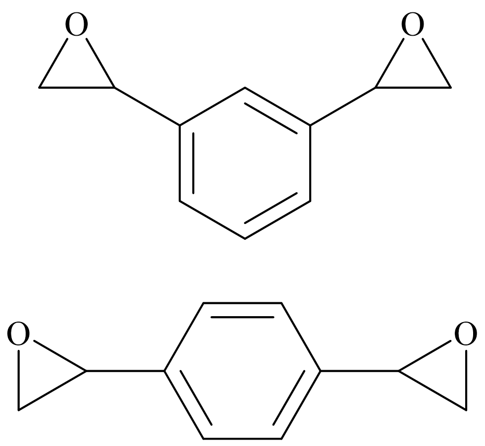 YW-622 · Phenylene bis(oxirane) · Cấu trúc từ tờ rơi sản phẩm được cung cấp