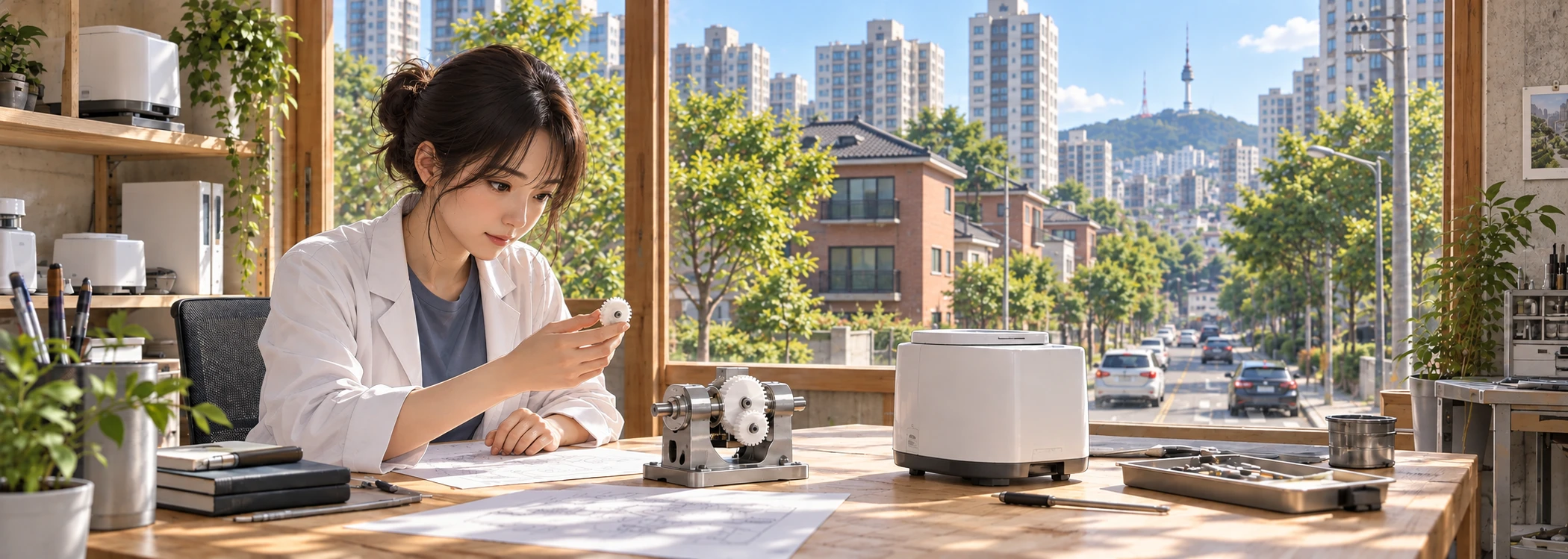 Minh họa đánh giá bánh răng polymer thiết bị với Hà Nội ở nền